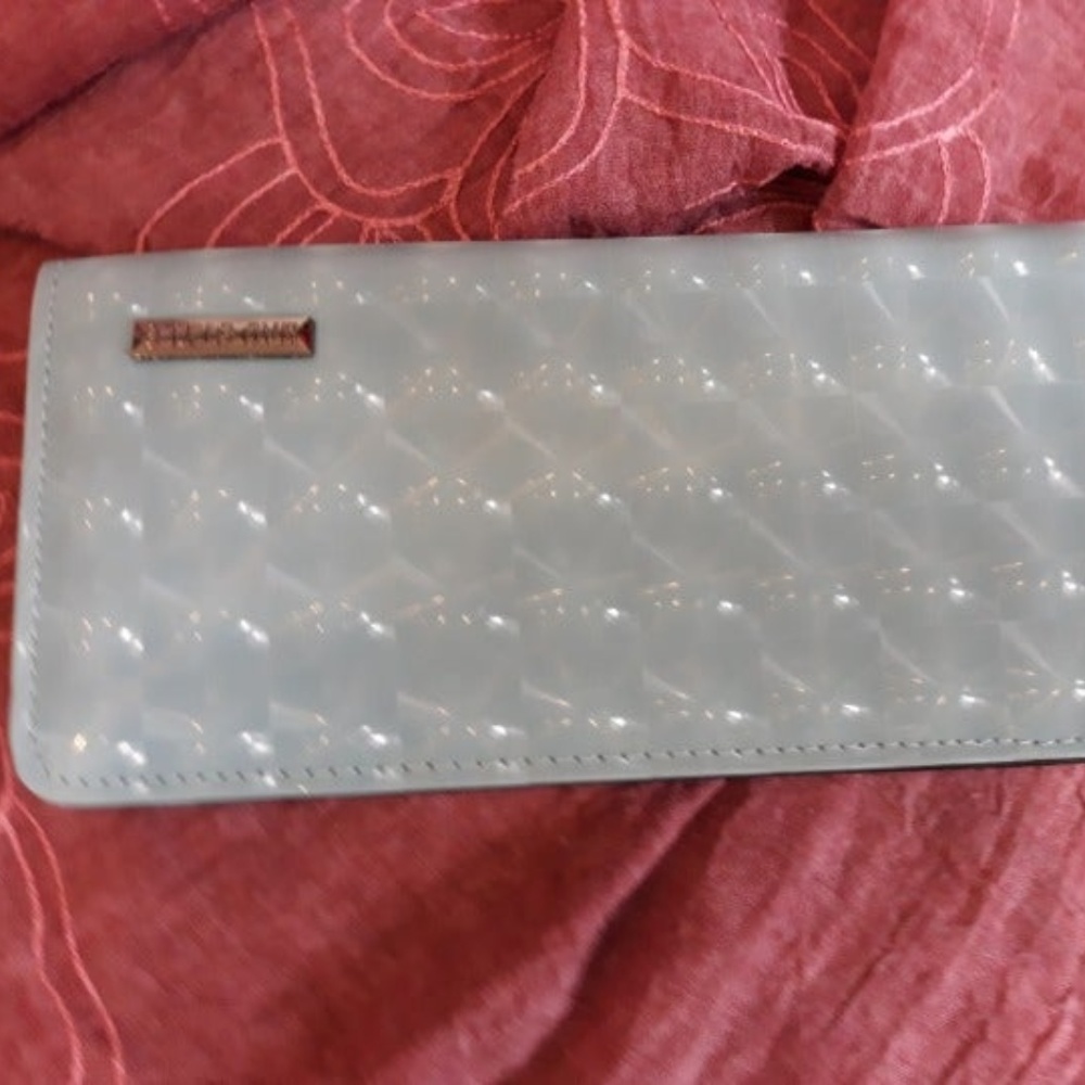 Wallet Coin Purse Grey Silver Hologram Iridescent